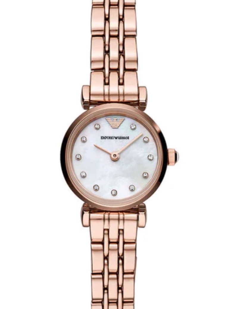 Emporio Armani Rose Gold Bracelet Watch With Mother-Of-Pearl Dial
